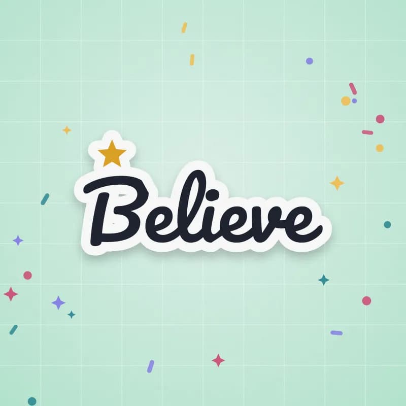 Believe with star cut file preview