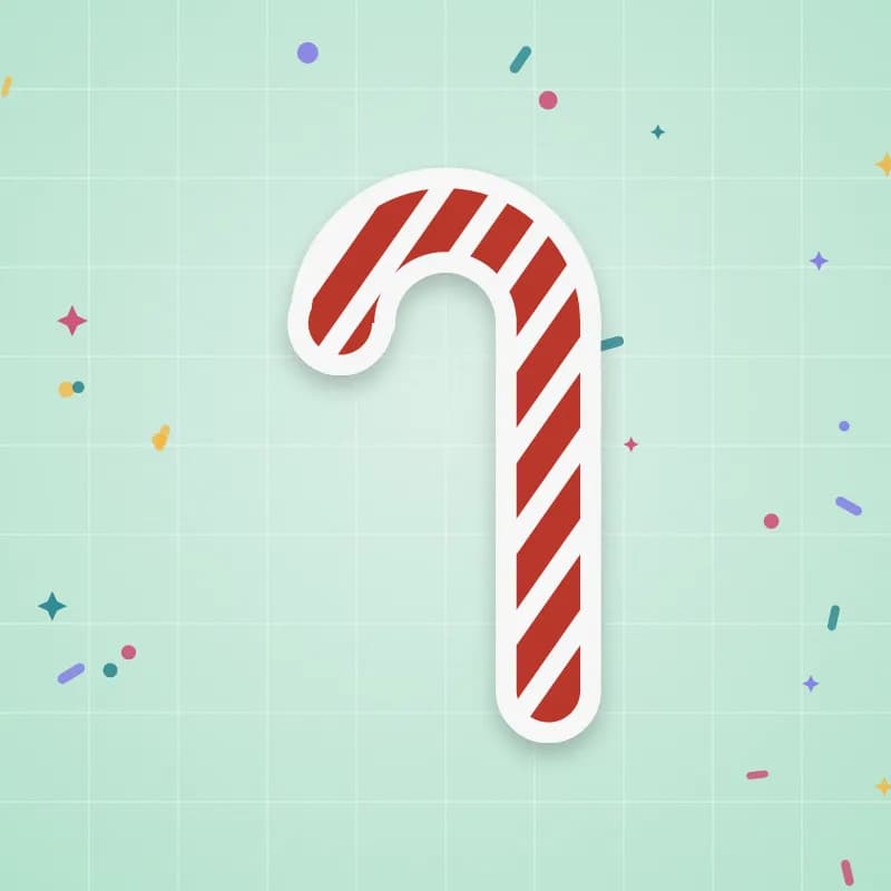 Candy cane cut file preview