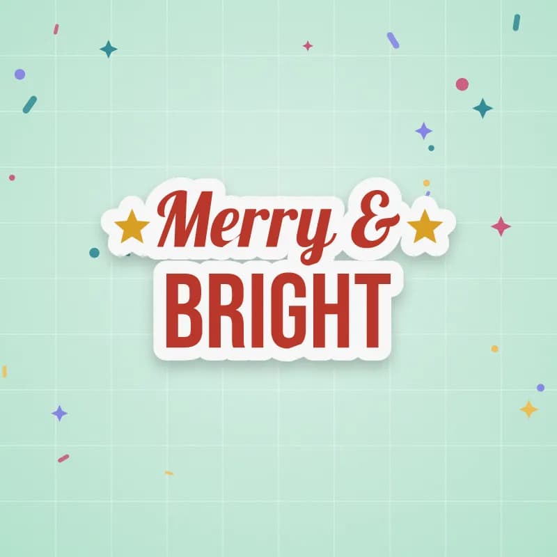 Merry & Bright cut file preview
