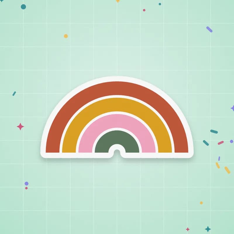 Boho rainbow cut file preview