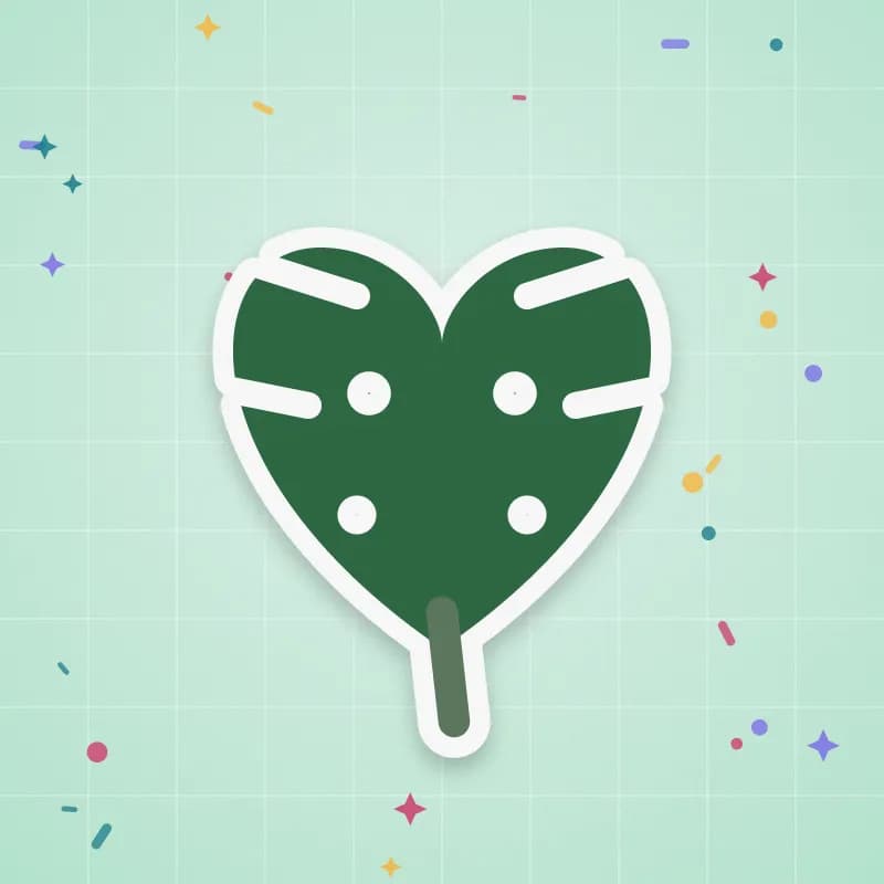 Monstera leaf cut file preview