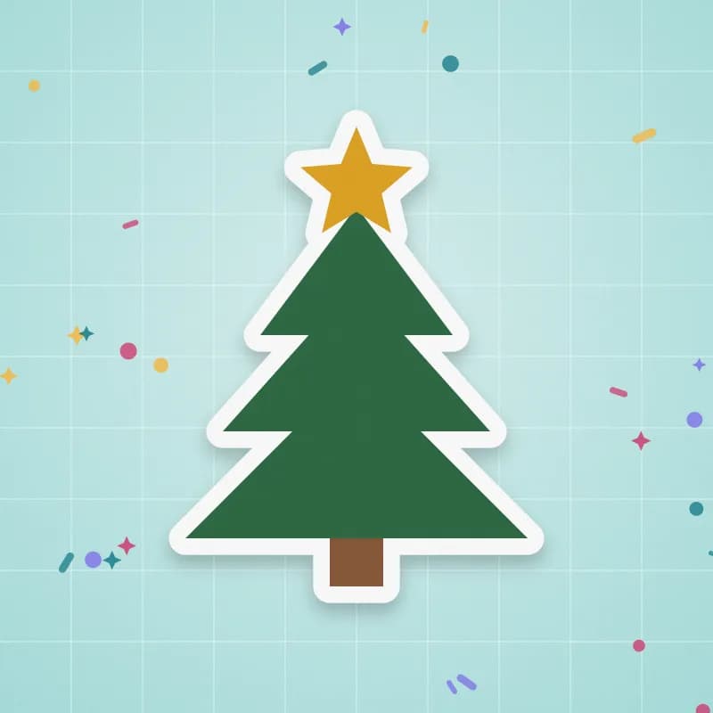 Christmas tree with star cut file preview