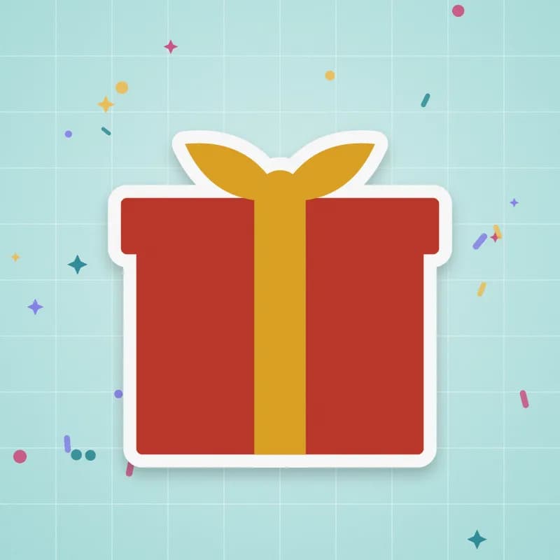Gift box with bow cut file preview