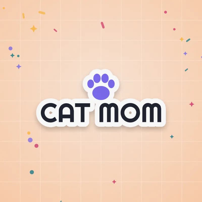Cat Mom with paw cut file preview