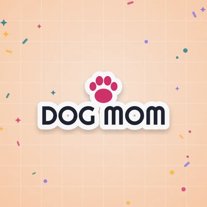 Dog Mom with paw cut file preview