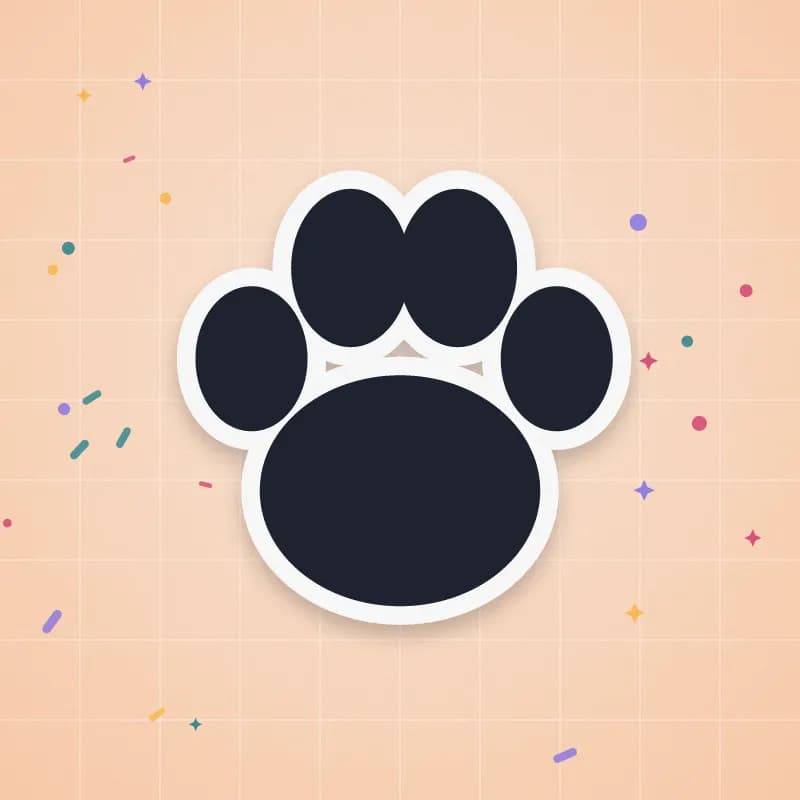 Paw print cut file preview