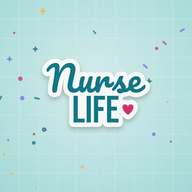 Nurse Life with heart cut file preview