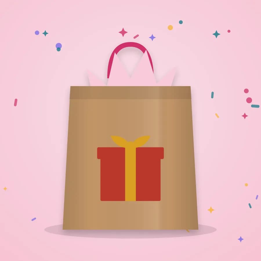 Gift bag mockup