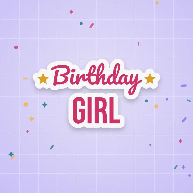Birthday Girl cut file preview