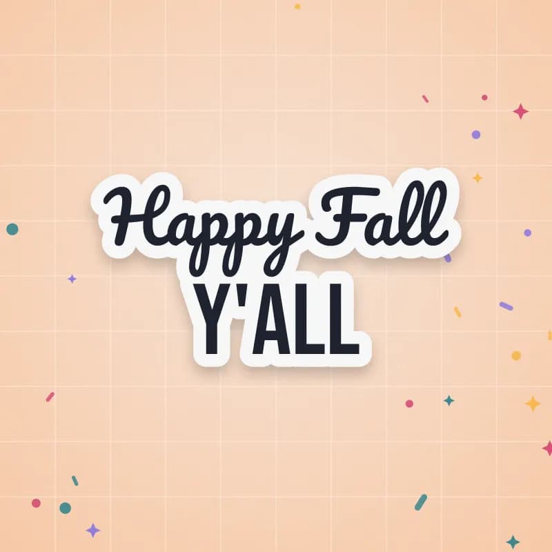 Happy Fall Y'all cut file preview