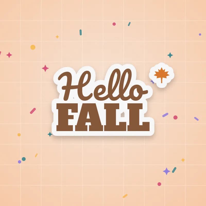 Hello Fall cut file preview