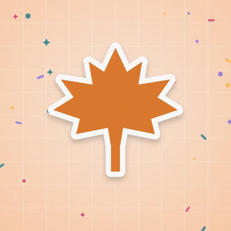 Maple leaf cut file preview