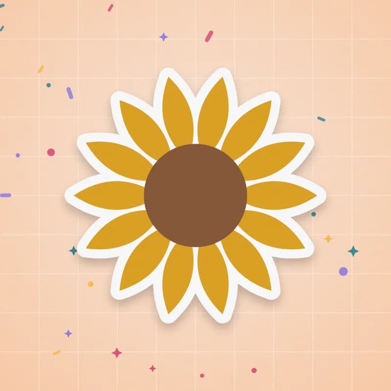 Sunflower cut file preview