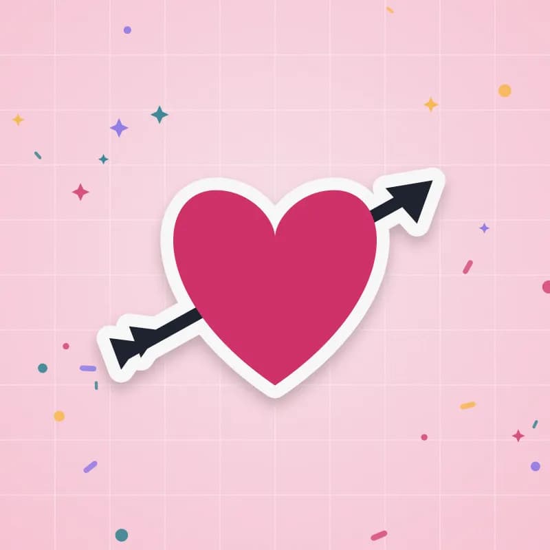 Heart with arrow cut file preview