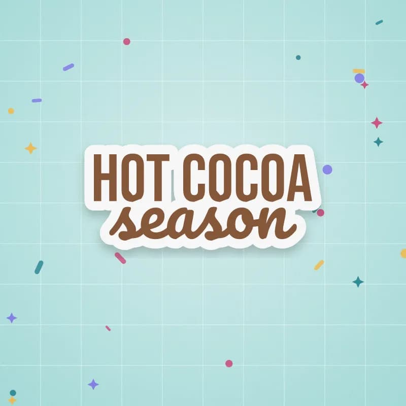 Hot Cocoa Season cut file preview