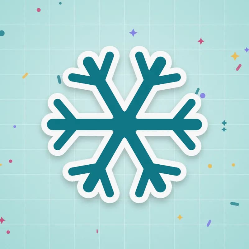Snowflake, star center cut file preview