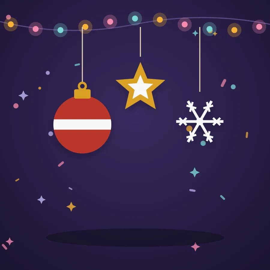 Ornaments mockup made with the “Holiday Pack” file